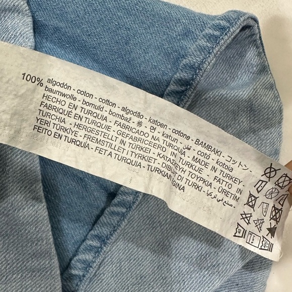 Zara Blue Tiered Buttoned Sundress - Picture 8 of 10